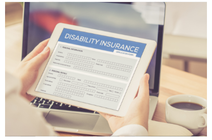 disability insurance form on tablet